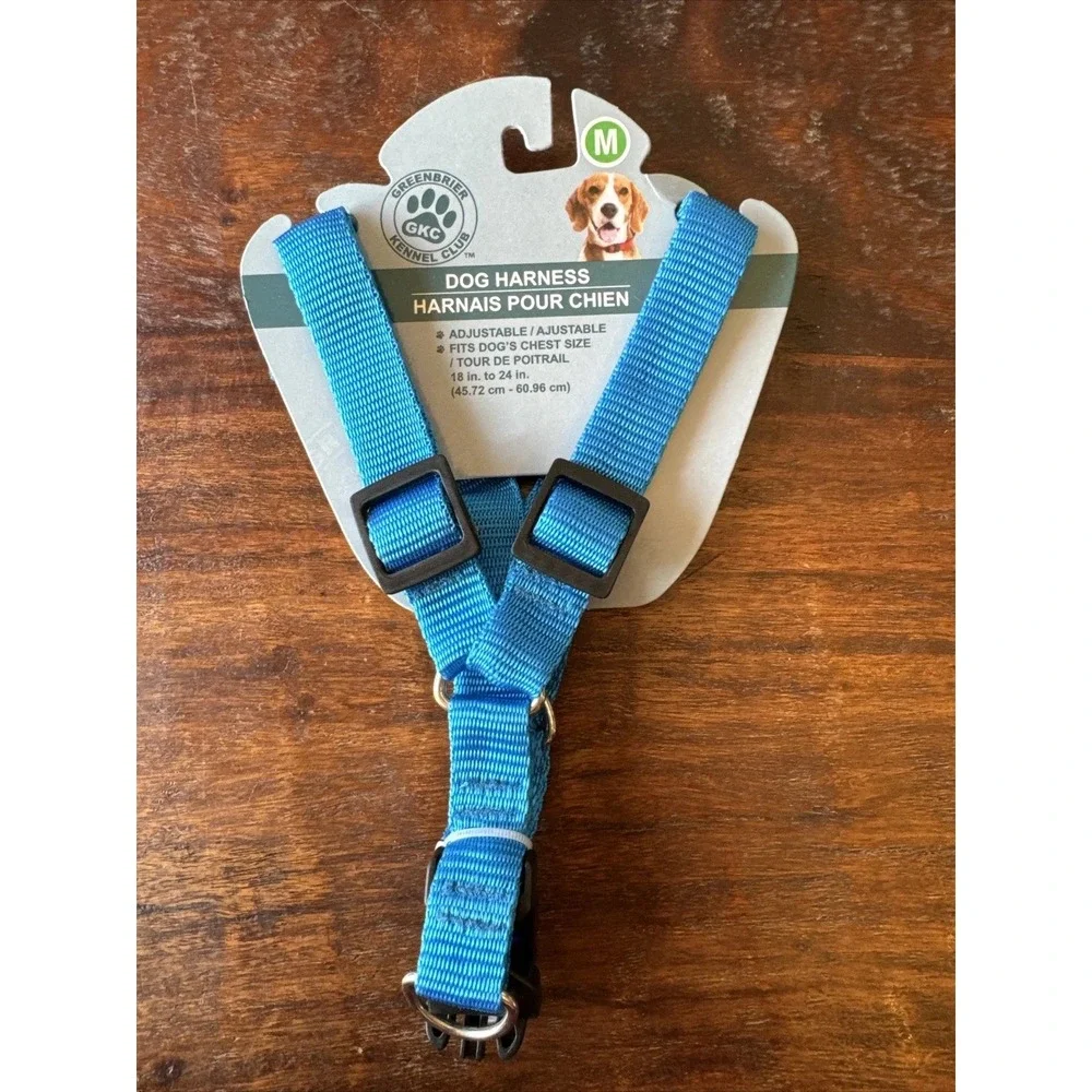 Greenbrier Kennel Club Blue Adjustable Dog Harness Medium 18-24in Chest